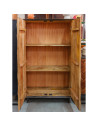 Armoire basse sculptée manguier patiné foncé