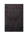 Armoire basse sculptée manguier patiné foncé