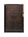 Armoire basse sculptée manguier patiné foncé