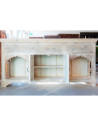 Buffet 2 arches Indiennes sculptées blanc sablé