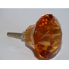 Bouton en verre en forme de DIAMANT 45 mm ambre