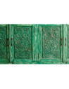 Buffet 4 portes sculptées vert patiné