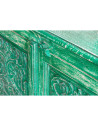 Buffet 4 portes sculptées vert patiné