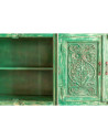 Buffet 4 portes sculptées vert patiné