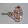 DIAMOND shaped glass button 35 mm salmon
