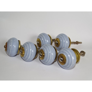 Conjunto de 6 botones de porcelana - Lote 70