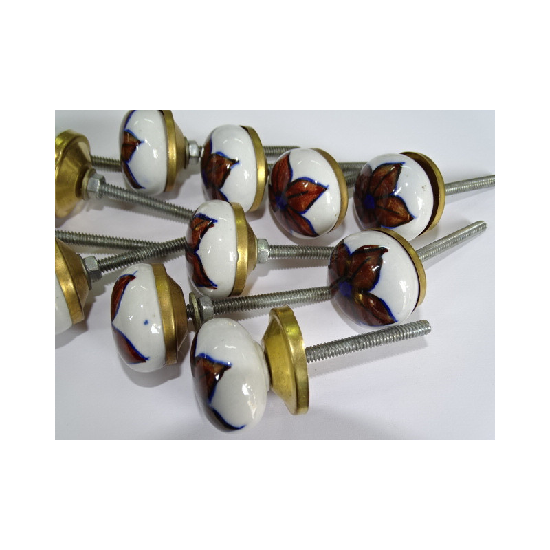 Lote de 12 botones flor pequeña de color marrón oscuro 30 mm LOTE 65