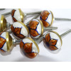 Lot de 12 petits boutons fleur marron clair 30 mm LOT 64