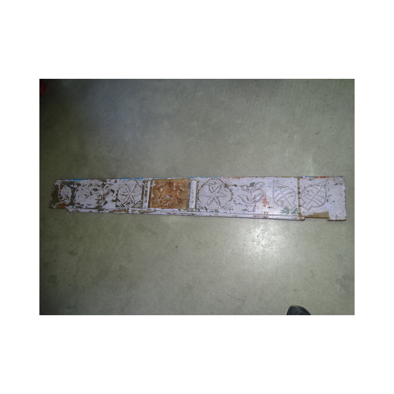 Vieux linteau de porte indienne en 141x17x2 cm