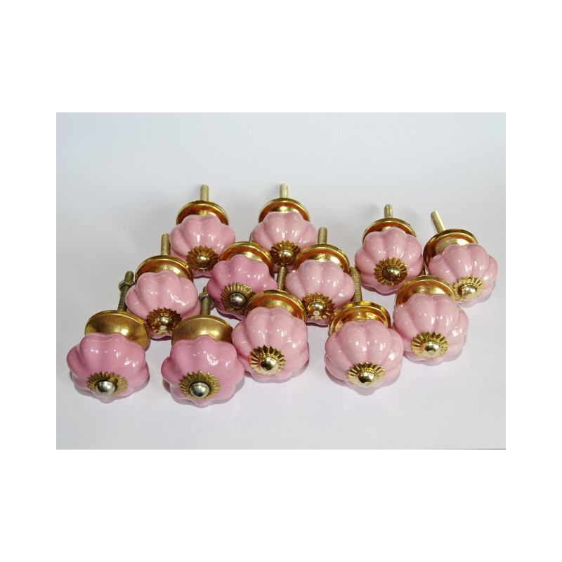 Set of 12 small pumpkin buttons 30 mm LOT 54