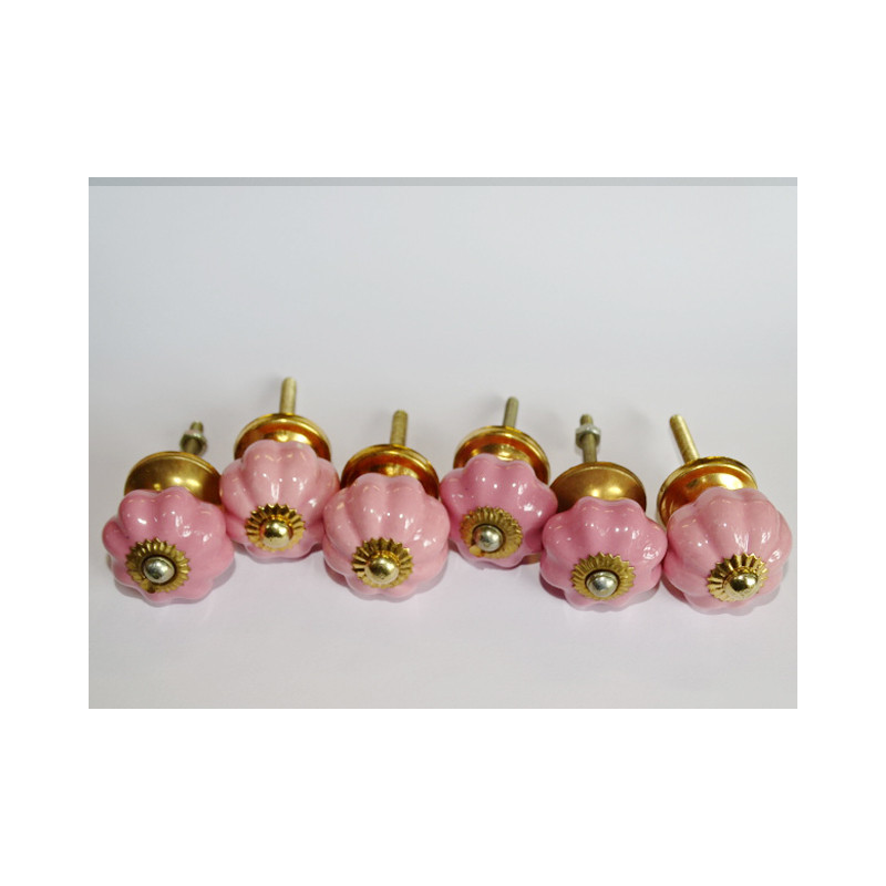 Set von 6 kleinen Kürbisknöpfen 30 mm LOT 53