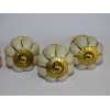 Set di 6 pulsanti di zucca 32 mm 3 rose e 3 beige