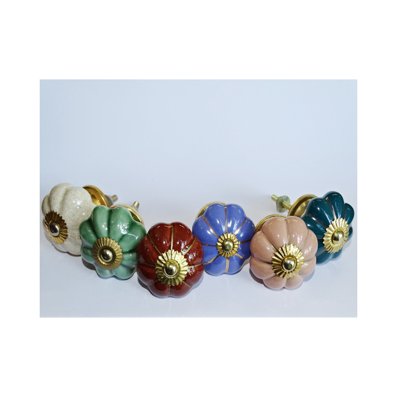 Conjunto de 6 botones de porcelana - Lote 41