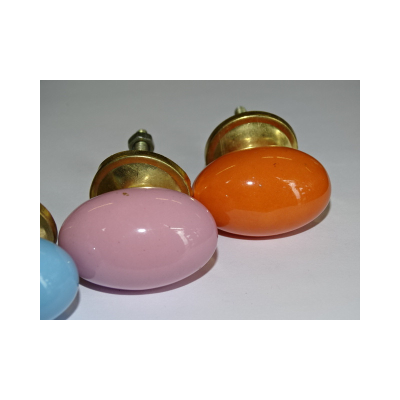 Conjunto de 6 botones de porcelana - Lote 26