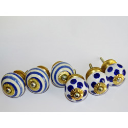 Set of 6 porcelain buttons - Lot 6