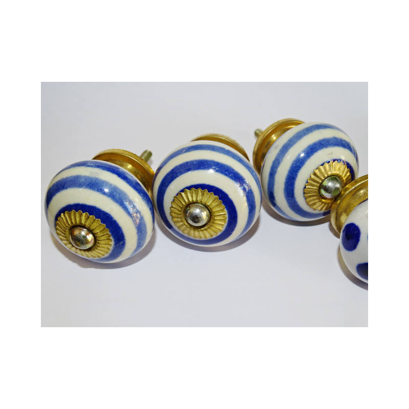 Conjunto de 6 botones de porcelana - Lote 6