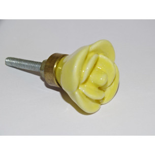 Poignée de meuble style rose jaune 30 mm