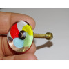 Furniture handle Transparent multicolor flower