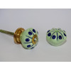 Small Furniture handle Green pumpkin with blue pitch