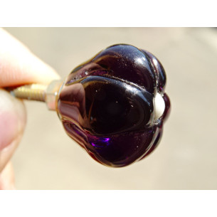 Poignée de meuble transparente violette