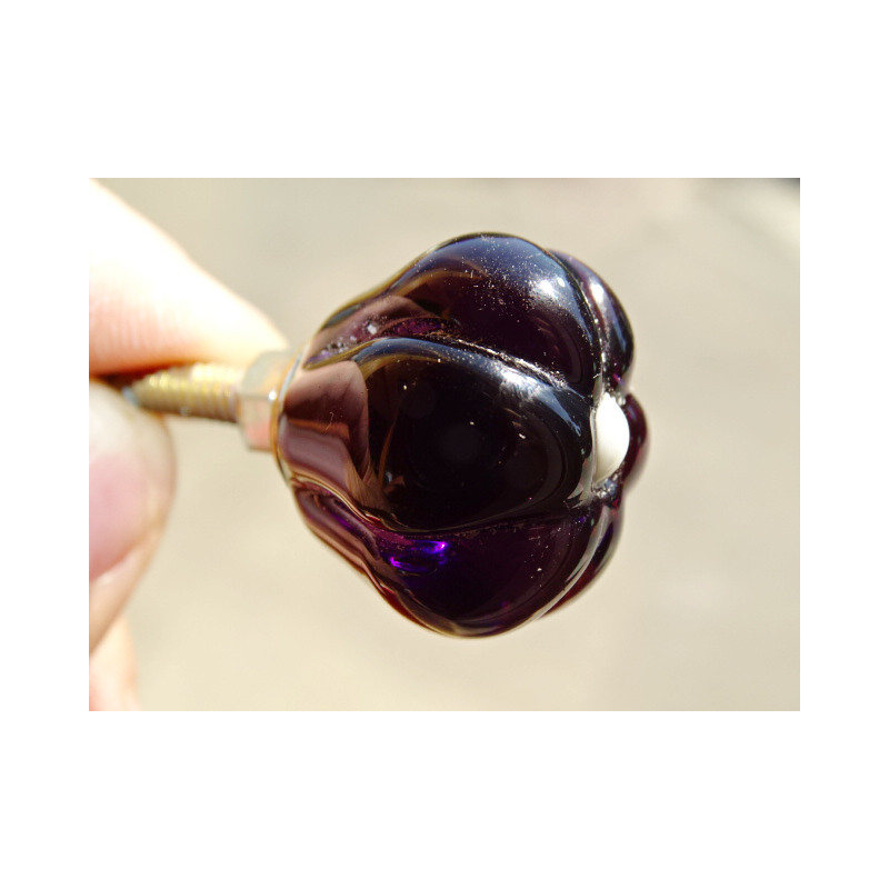 Möbelgriff  gelb transparent violett