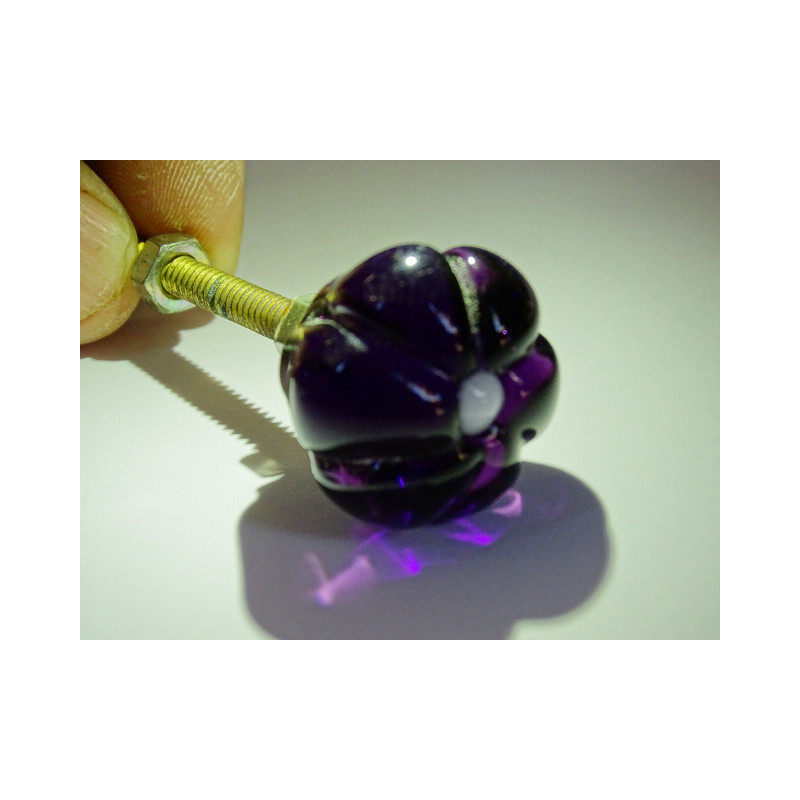 Möbelgriff  gelb transparent violett