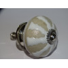 Furniture knobs with embossed spoke wheel - silver
