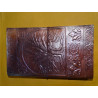 Grand carnet de voyage en cuir avec motif ARBRE DE VIE 13X23 cm