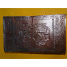 Large leather travel diary with GANESH pattern 13X23 cm