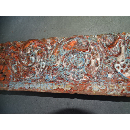 Dintel de puerta indio antiguo 120x13x6 cm
