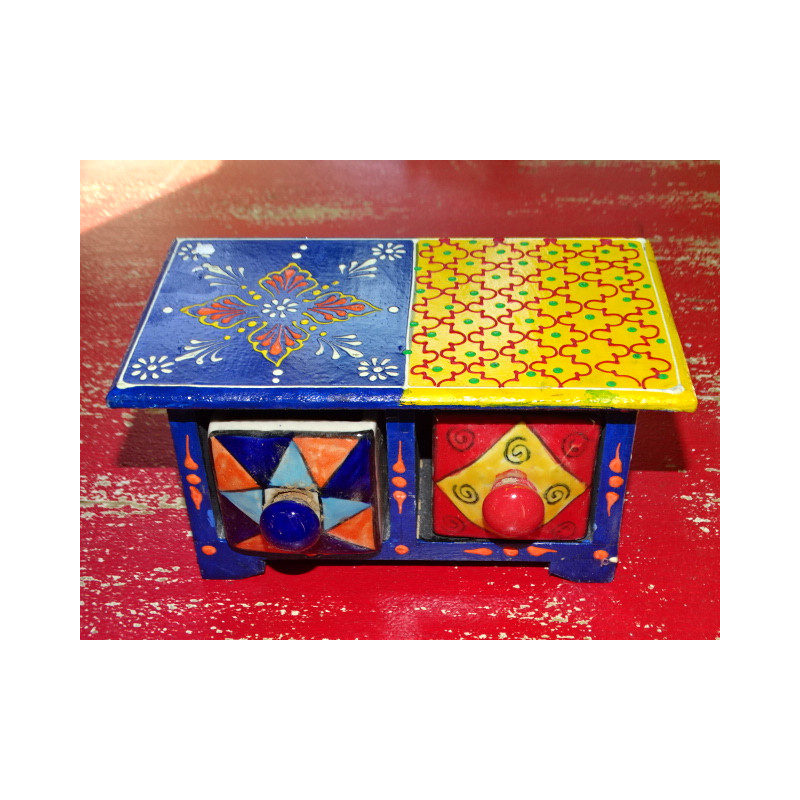 Tea or spices box 2 drawers N° 3