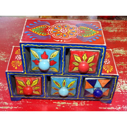 Tea or spices box 5 ceramic drawers N ° 5