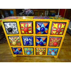 Tea or spices box 12 ceramic drawers N ° 5