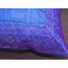 cushion cover 40x40 Taffeta blue with brocade edge