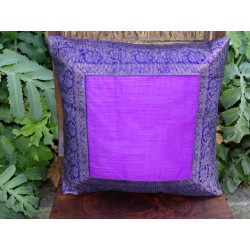cushion cover 40x40 Purple border brocade