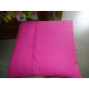 Kissenbezug 60x60 in pinkfarbenem Taft und Brokatrand