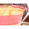 Almohadones de 40x40 cm banda roja / burdeos