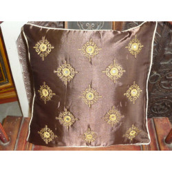 Cushion cover 40X40 arabesques miroirs chocolat