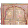 vieille fenêtre indienne peinte shiva
