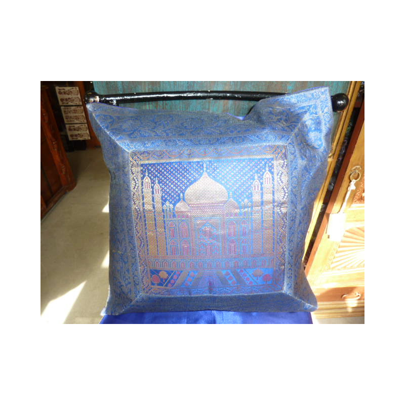 Housse de coussin bleu 40X40 Taj Mahal