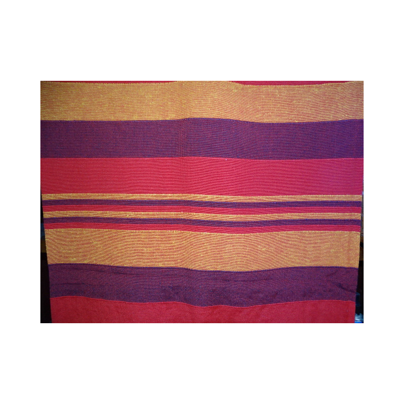 Indian KERALA bedspread in brown, red and orange colors
