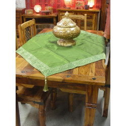 table covers taffetas brocade 110x110 cm green