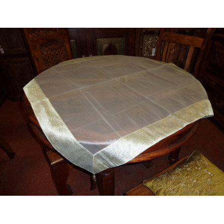 table covers sheer brocade 110x110 cm white