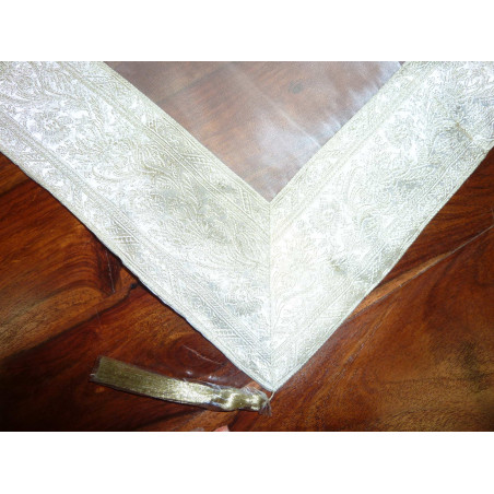 table covers sheer brocade 110x110 cm white