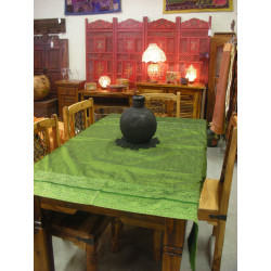table covers taffetas brocade 150x150 cm green