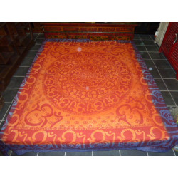 Wandbehang Baumwolle round sanscrit lila und orange