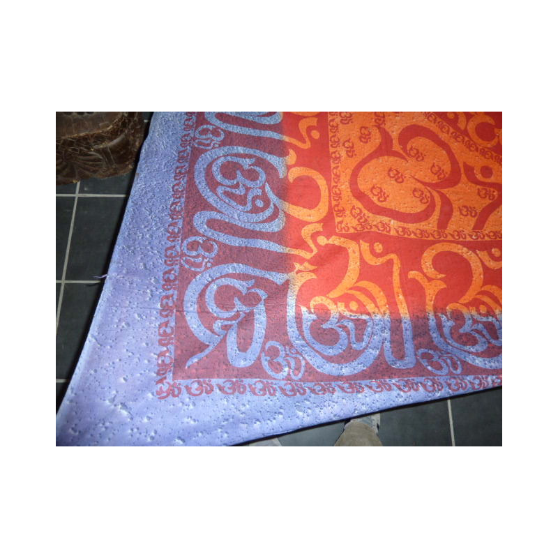 Wandbehang Baumwolle round sanscrit lila und orange