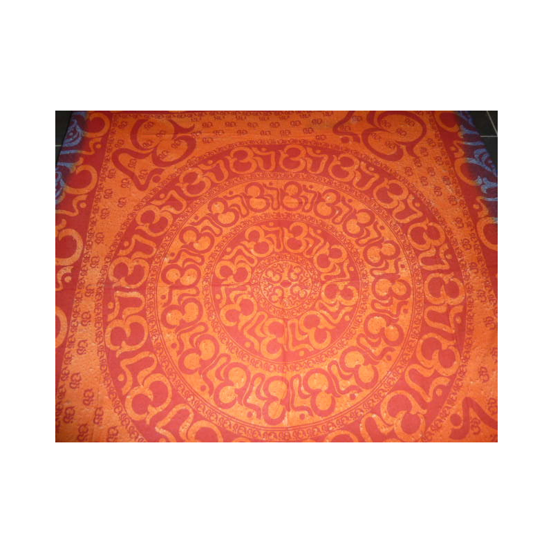 wall hanging round sanscrit purple and orange