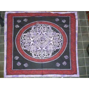 Teenture en coton avec motifs celtic violet et noir