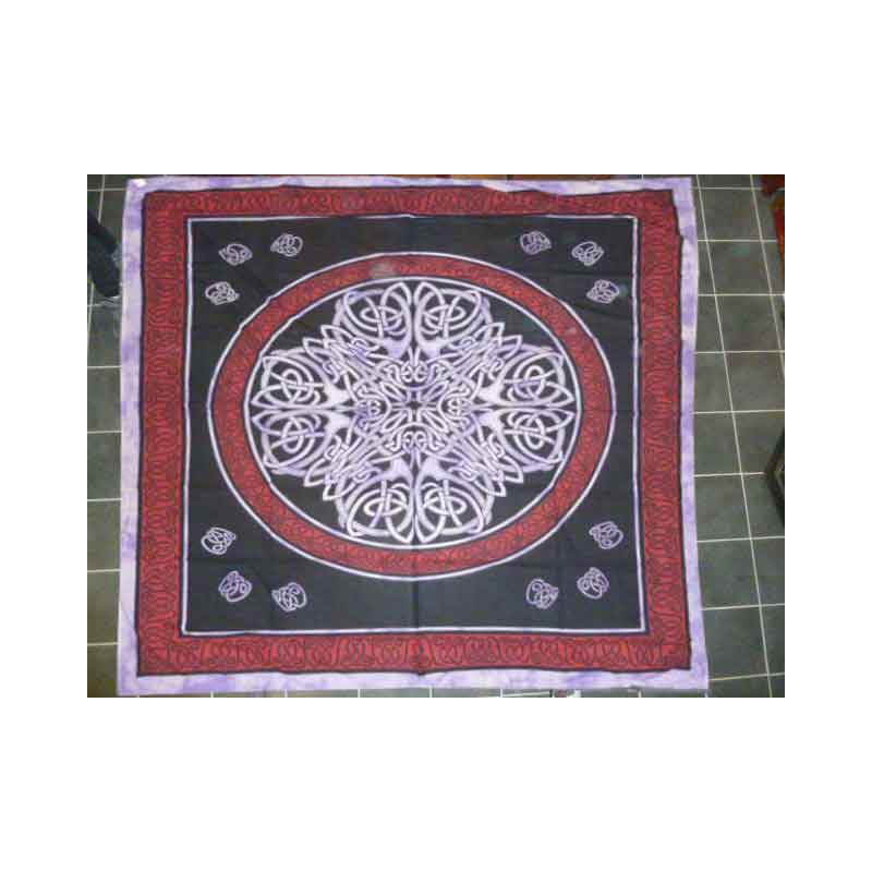 Teenture en coton avec motifs celtic violet et noir